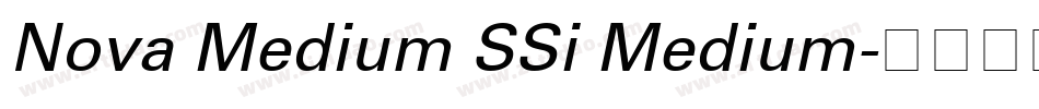Nova Medium SSi Medium字体转换